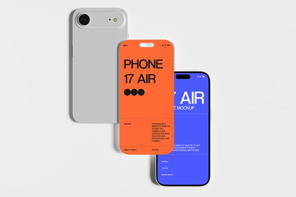 Phone Mockup With Floating Screens