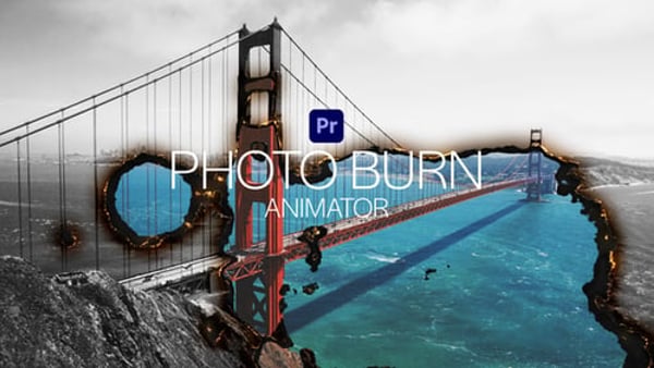 Photo Burn Animator for Premiere Pro - Fire Burn Photo Animation Effect Template