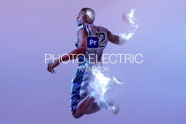 Photo Electric Animator for Premiere Pro - Electric Energy Photo Animation Effect Template