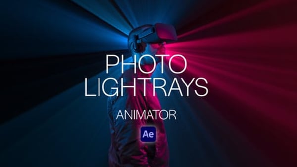 Photo LightRays Animator - Light Rays Photo Animation Template