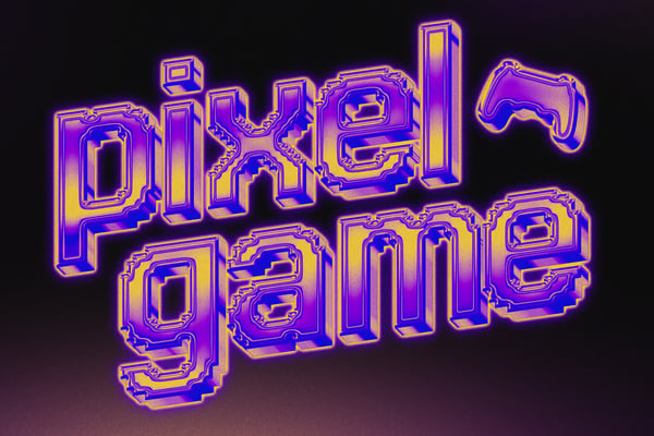 Pixel Game Text Effect