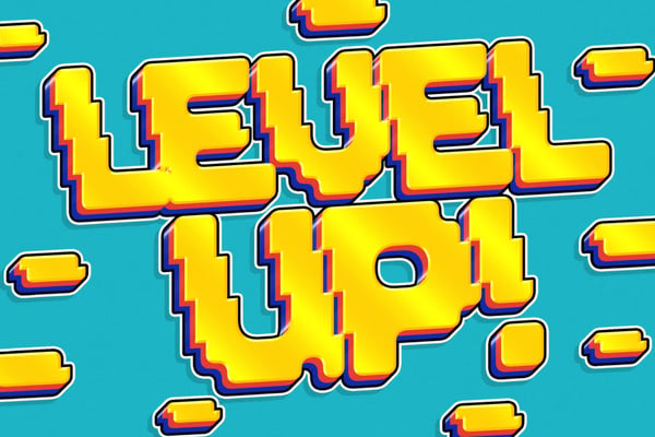 Pixel Gaming Text Effect