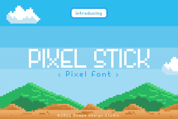 Pixel Stick - Pixel Font