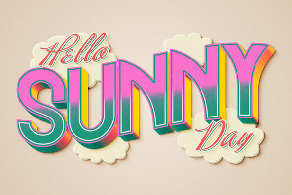 Playful Retro Text Effect