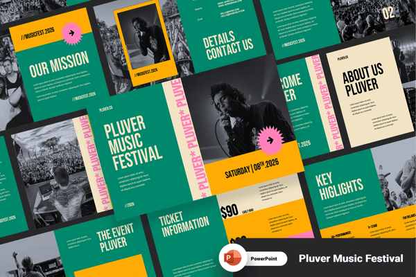 Pluver – Music Festival Concert PowerPoint