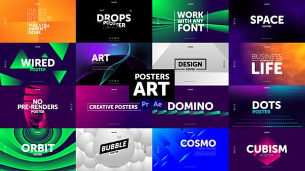 Posters Art - Artistic Poster Animation Motion Template Pack