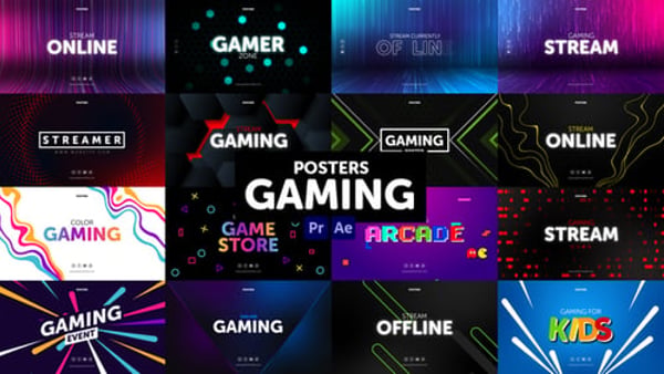 Posters Gaming - Gaming Poster Animation Motion Template Pack
