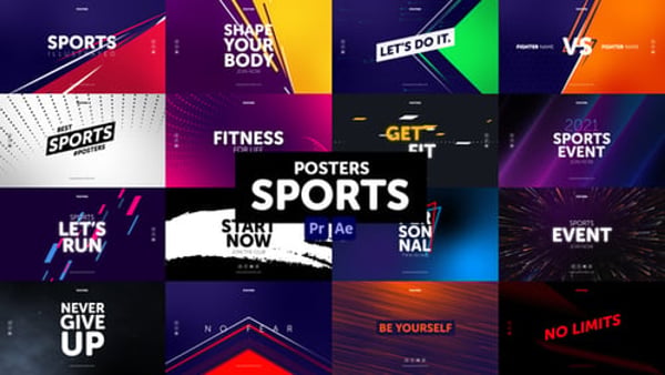Posters Sports - Sports Poster Animation Motion Template Pack