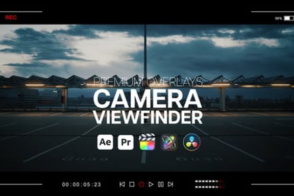 Premium Overlays Camera Viewfinder - HUD Camera Frame Motion Effects Pack