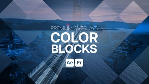 Premium Overlays Color Blocks - Bold Geometric Motion Effects Pack