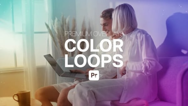 Premium Overlays Color Loops for Premiere Pro – Seamless Animated Blend Mode Effects Pack