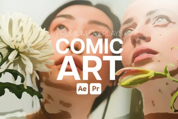 Premium Overlays Comic Art - Pop Art Halftone Motion Effects Pack
