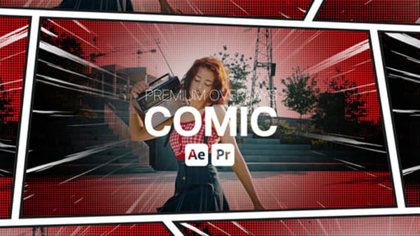 Premium Overlays Comic - Pop Art Halftone Motion Effects Pack