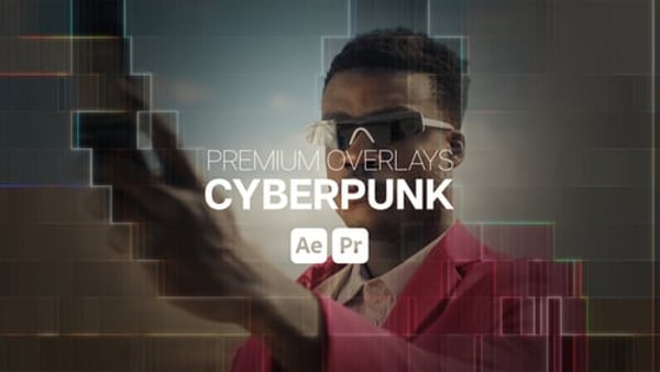 Premium Overlays Cyberpunk - Futuristic Neon Tech Motion Effects Pack