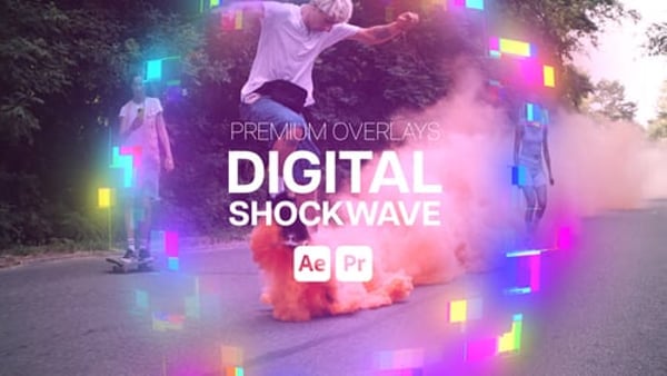 Premium Overlays Digital Shockwave - Futuristic Energy Pulse Motion Effects Pack