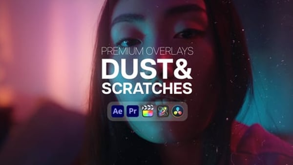 Premium Overlays Dust & Scratches - Film Dust Scratch Motion Overlay Pack