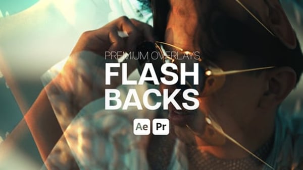 Premium Overlays Flashbacks - Cinematic Retro Light Leak Motion Effects Pack