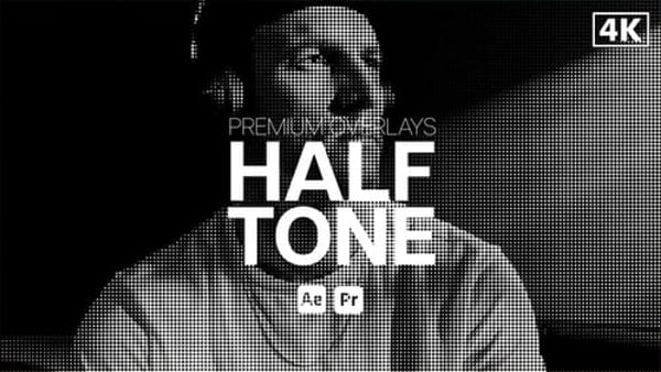 Premium Overlays Halftone - Retro Dot Pattern Motion Effects Pack