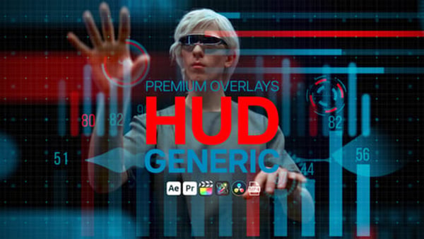 Premium Overlays HUD Generic – Futuristic Interface Graphics for Modern Video Projects