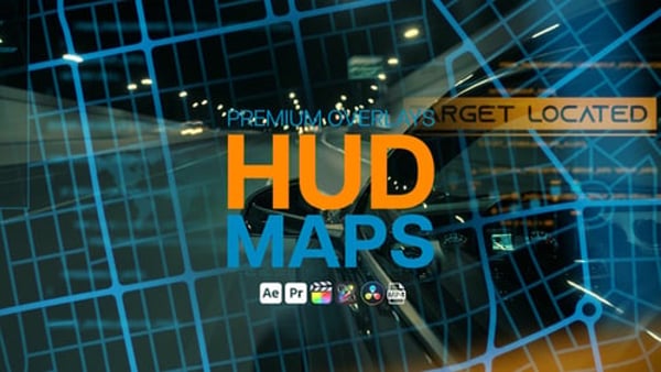 Premium Overlays HUD Maps – Futuristic Interface Graphics for High-Tech Video Projects