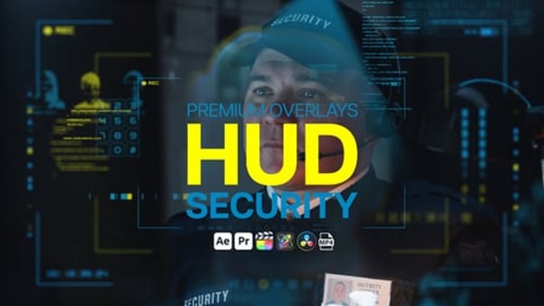 Premium Overlays HUD Security – Futuristic Interface Graphics for High-Tech Video Projects