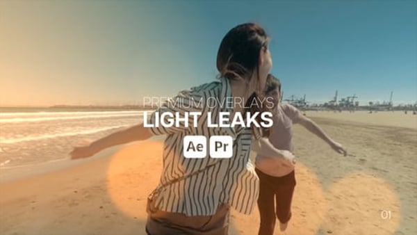Premium Overlays Light Leaks - Film Light Leak Motion Overlay Effects Pack