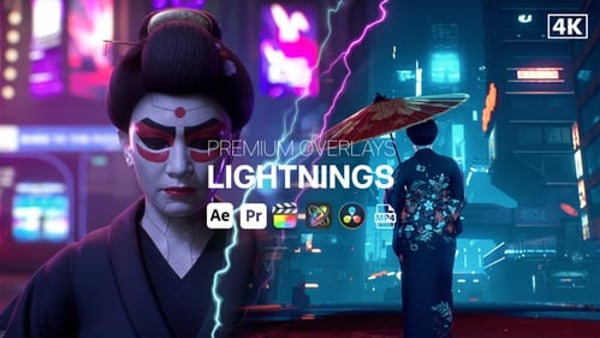 Premium Overlays Lightnings - Electric Lightning Energy Motion Effects Pack