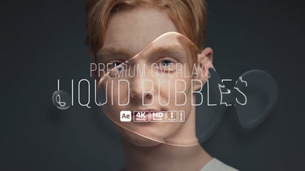 Premium Overlays Liquid Bubbles – Abstract Floating Shapes and Smooth Motion
