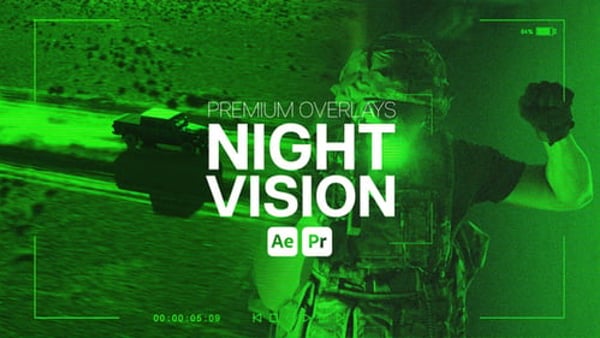 Premium Overlays Night Vision - Tactical Green Scan Motion Effects Pack