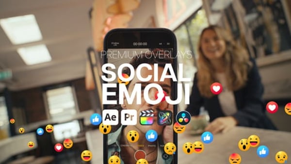 Premium Overlays Social Emoji - Animated Reaction Icon Motion Effects Pack