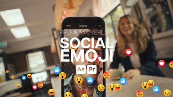 Premium Overlays Social Emoji - Animated Reaction Icon Motion Effects Pack