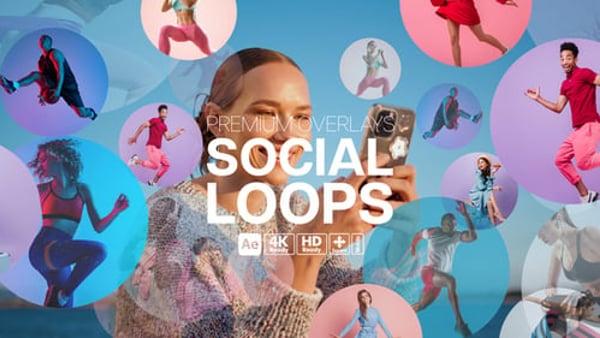 Premium Overlays Social Loops – Seamless Animated Overlays for Social Media Videos