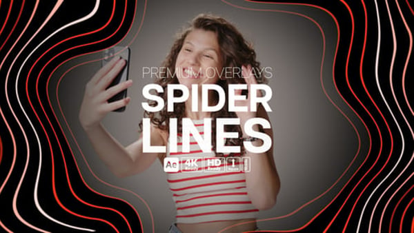 Premium Overlays Spider Lines – Abstract Web Line Effects for Modern Design