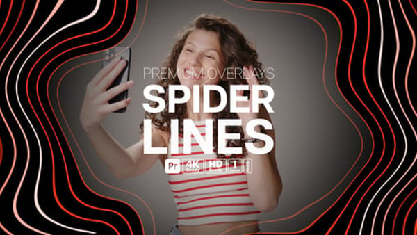 Premium Overlays Spider Lines for Premiere Pro – Abstract Web Line Effects for Modern Design