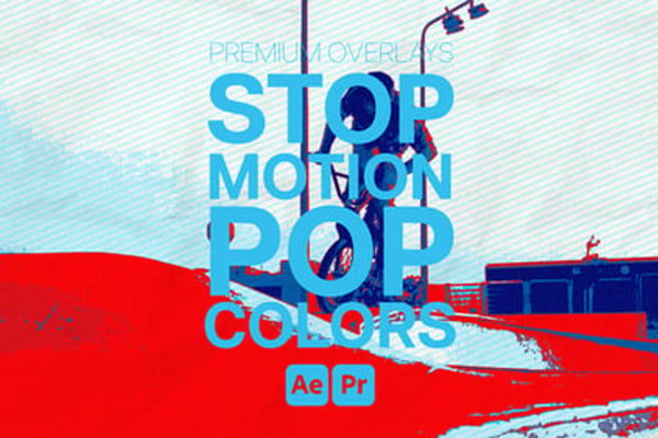 Premium Overlays Stop Motion Pop Colors | Vibrant Frame-by-Frame Motion Effects for Video