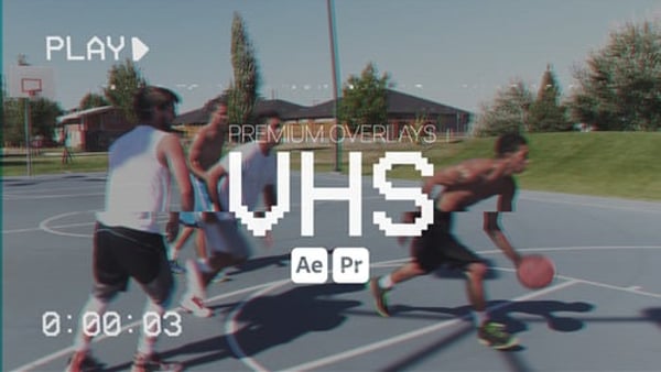 Premium Overlays VHS - Retro VHS Glitch Motion Effects Overlay Pack