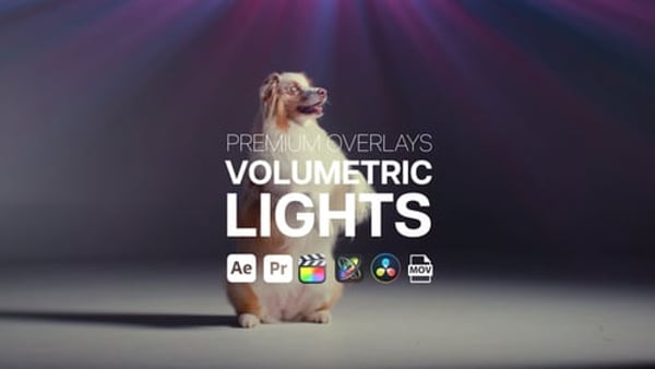 Premium Overlays Volumetric Lights - Cinematic Light Beam Motion Effects Pack