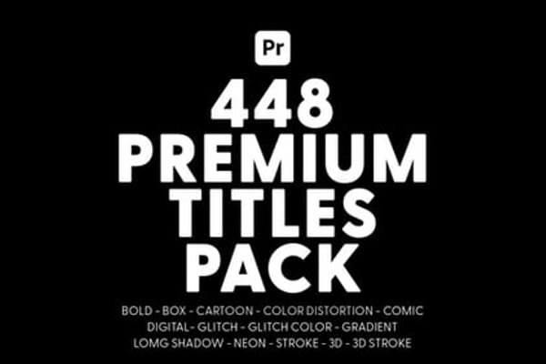 Premium Titles Pack for Premiere Pro - Modern Text Animation Motion Titles Pack