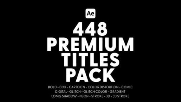 Premium Titles Pack - Modern Text Animation Motion Titles Pack