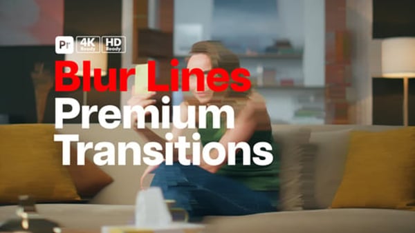 Premium Transitions Blur Lines for Premiere Pro - Speed Motion Blur Line Transition Effects Pack