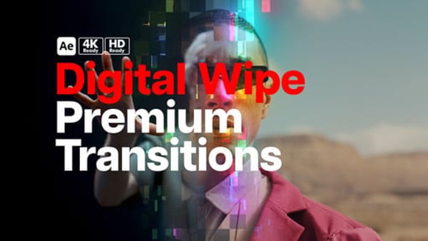 Premium Transitions Digital Wipe - Futuristic Tech Transition Effects Pack