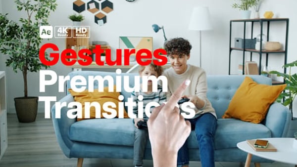 Premium Transitions Gestures - Animated Hand Gesture Transition Effects Pack