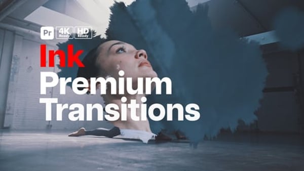 Premium Transitions Ink for Premiere Pro - Liquid Ink Splash Transition Effects Pack