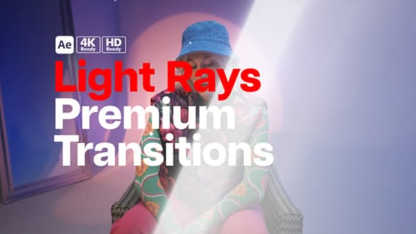 Premium Transitions Light Rays - Cinematic Volumetric Beam Transition Effects Pack