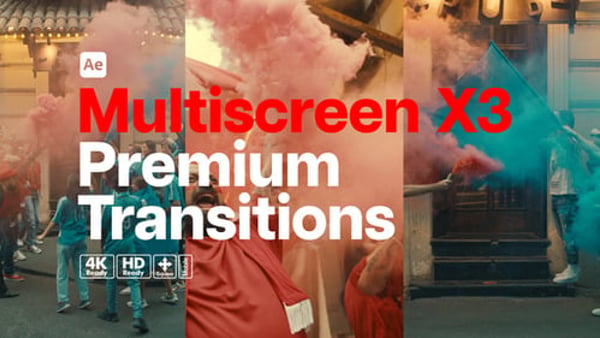 Premium Transitions Multiscreen X3 - Dynamic Split Screen Transition Effects Pack