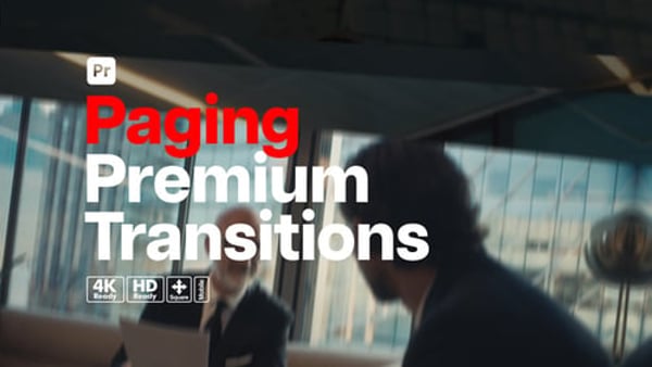 Premium Transitions Paging for Premiere Pro - Smooth Page Turn Style Transition Effects Pack