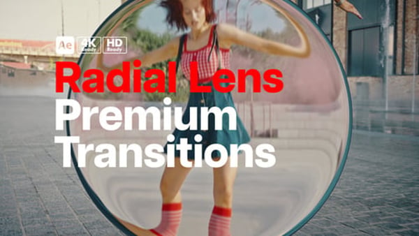 Premium Transitions Radial Lens - Circular Lens Distortion Transition Effects Pack