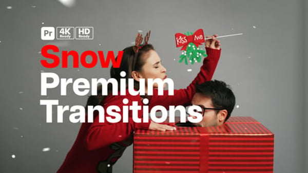 Premium Transitions Snow for Premiere Pro - Winter Snowfall Transition Effects Pack