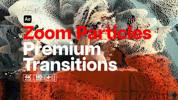 Premium Transitions Zoom Particles - Cinematic Energy Burst Transition Effects Pack