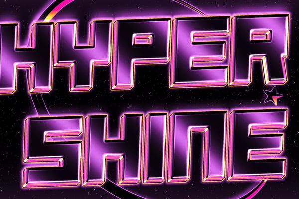 Purple Metallic Text Effect